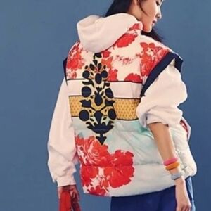 FP Movement by Free People Floral Vest with Hoodie